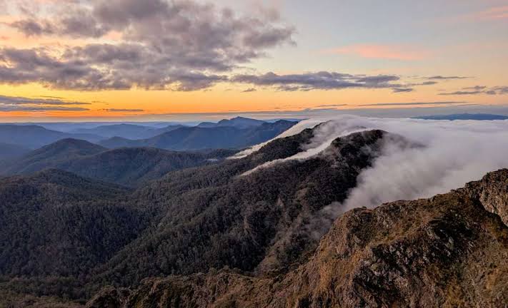 Hill country landscape across an Australian region